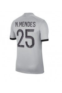 Paris Saint-Germain Nuno Mendes #25 Fotballdrakt Borte Klær 2022-23 Korte ermer